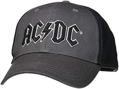 AC/DC לוגו שחור של גברים שחור בייסבול כובע פחם פחם