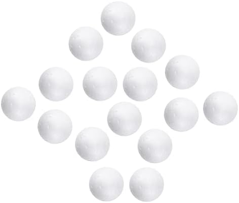 כדורי קצף של Abofan למלאכות: 100 יחידות קלקר לבן קלקר עגול כדורי קצף כדורי סידור פרחוניים לאמנויות לצייר פיסול