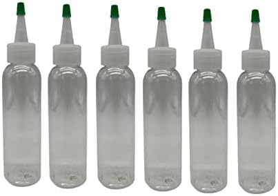 חוות טבעיות 4 גרם בקבוקים חופשיים Cosmo BPA ברורים - 6 חבילות מכולות ריקות הניתנות למילוי מחדש - שמנים אתרים
