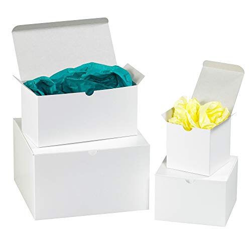 קופסאות מתנה של אבידיטי, 8 איקס 8 איקס 3 1/2, קופסאות הרכבה קלות אדומות לחג, טובות לחגים, ימי הולדת ואירועים מיוחדים