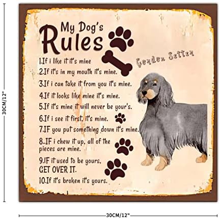 שלי כלב של כללים מצחיק מתכת כלב סימן מתכת צלחת עם מצחיק כלב ציטוט כפרי כלב כפת הדפסי סימן כפרי כלב קיר תפאורה עבור