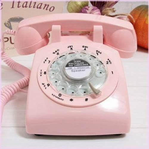 1960 של סגנון ורוד רטרו רוטרי טלפון מיושן חיוג רטרו קוויים טלפונים עבור בית תפאורה אספן מתנות נשים של יום מתנה