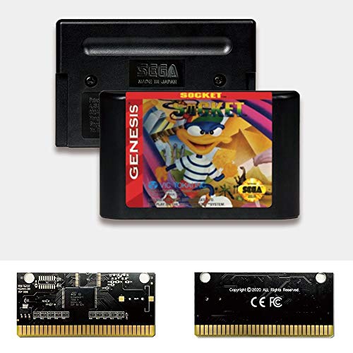 Socket Aditi - USA Label FlashKit MD Electroless Card Gold PCB עבור Sega Genesis