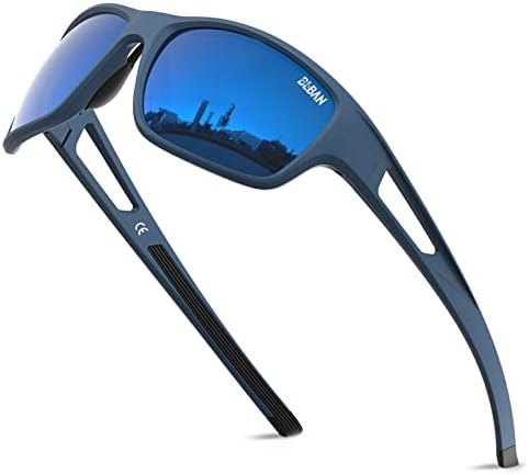 משקפי שמש מקוטבים של Blban Sports לגברים נשים דייג מפעיל רכיבה על אופניים גולף לא ניתן לשבירה TR90 מסגרת UV400