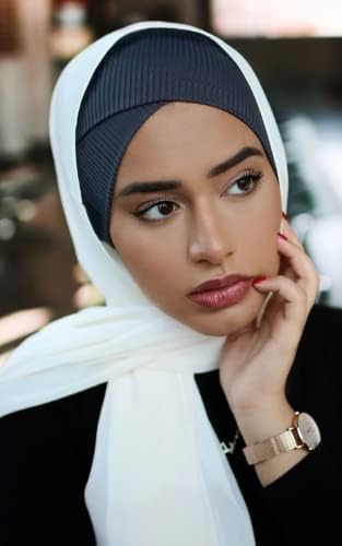 4 חתיכות חיג'אב כובע פנימי מצולע מוסלמי לנשים חוצה טורבן תחתון תחתון תחתון מכסה גופיות אסלאמיות כובעים