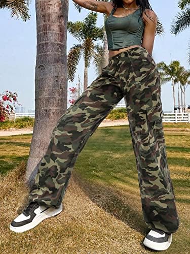מכנסי מטען לולוצ 'י לנשים מכנסי קז' ואל בגדי רחוב טקטיים עם 6 כיסים שרוך אזיקי קרסול