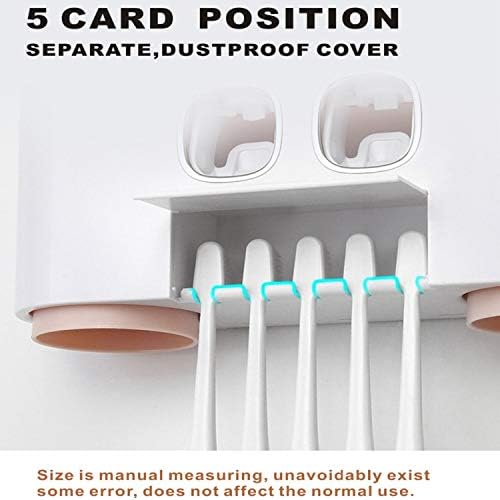 משחת שיניים אוטומטית של ZZK, מברשת שיניים מחזיקת קיר מתלה לאחסון כדי לשטוף את קופסת האחסון של חותמת הכוס