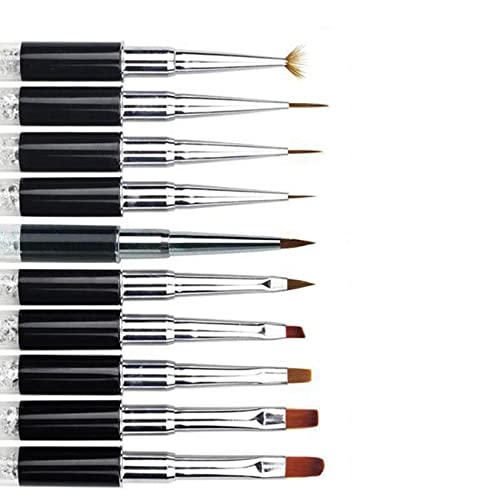 סט כלי מברשת אמנות ציפורניים סט 10 יחידות גילוף גביש עט עט עט עט עט עט ליטוש עט לסלון בית DIY