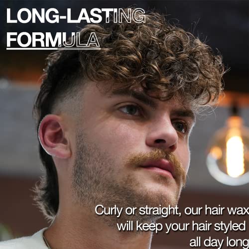 שעוות שיער של Headzup - מוצרי שיער לגברים לעיצוב - מסטיק סיבי שיער עם אחיזה לאורך זמן וגימור ברק נמוך -