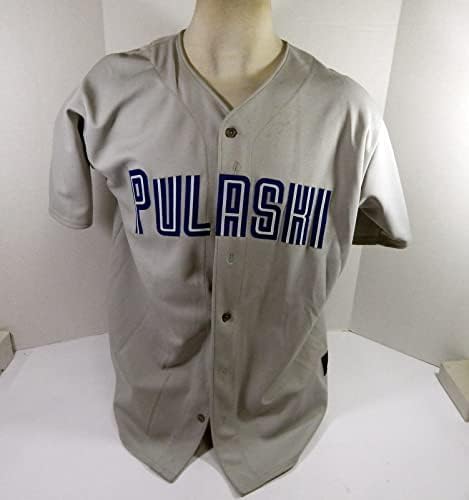 Pulaski Blue Jays 25 משחק בשימוש בג'רזי אפור 50 DP44037 - משחק משומש גופיות MLB