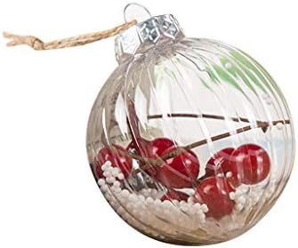 קישוטים שקופים לחג המולד כדור פלסטיק קישוטים לעץ חג המולד קישוטים תלויים זר שרשרת קריסטל
