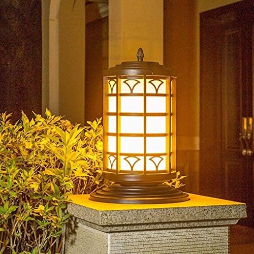WENLII LED חיצוני חצר עמיד למים מנורת קיר מנורה פוסט מנורה ראש מנורה בסגנון אירופאי חצר גן וילה שער פוסט מנורת