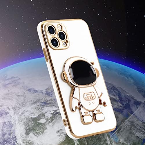 Pepmune תואם לאייפון 12 Pro Max Case חמוד תלת מימד אסטרונאוט מעמד עיצוב מצלמה הגנה מצלמה כיסוי אחורי רך של