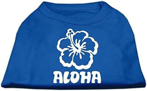 מוצרי חיות מחמד של מיראז 'חולצת הדפסה של מסך פרח Aloha, X-Large, Baby Blue