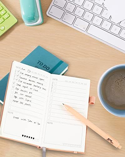 Simpway Pocket Sobook Notebook עם ערכות עט, 3.6 x 6.4 קטן כדי לעשות רשימת פנקס עור כיסוי עור ללא תאריך מחברת רשימת