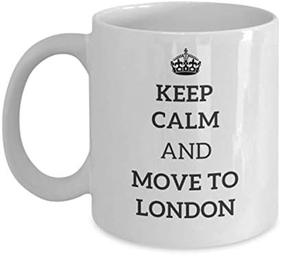 שמור על רגוע ועבר לגביע התה של לונדון מטייל עמית לעבודה חבר מתנה ספל נסיעות בבריטניה מתנה