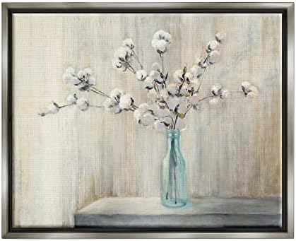 סטופל תעשיות יפה כותנה פרח אפור חום ציור, עיצוב על ידי ג ' וליה פורינטון