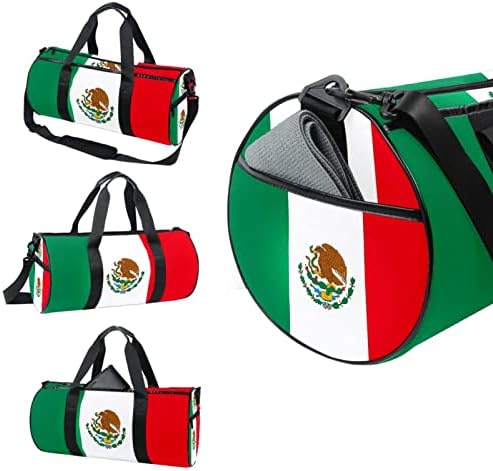 דגל של מקסיקו תרמיל כתף לשאת תיק בד נסיעות תיק עבור חדר כושר ספורט ריקוד נסיעות סוף שבוע