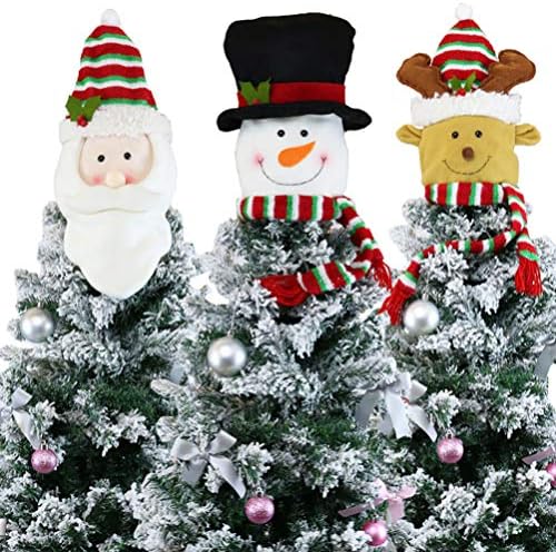עץ חג המולד של חוליבנה טופר חמוד איילים איילים שלג עץ שלג עם כובע עליון חיבוק לחג המולד לחג חג המולד קישוטים לבית