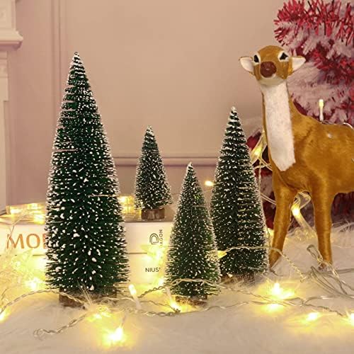 עץ חג המולד מיני, עץ אורן קטן עם בסיסי עץ למסיבת חג חג המולד עיצוב עץ השולחן