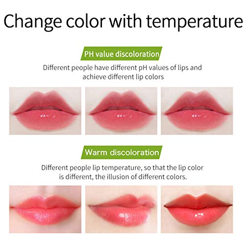 קיינסט 2 חבילות אלוורה שפתון שפתי קרם לחות לאורך זמן מזין שפתון קסם טמפרטורת צבע שינוי גלוס