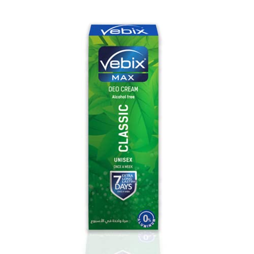Vebix Deodorant Cream Unisex - דאודורנט ללא אלכוהול לנשים, כולם דאודורנט טבעי לגברים, הגנה על ריח כל השבוע
