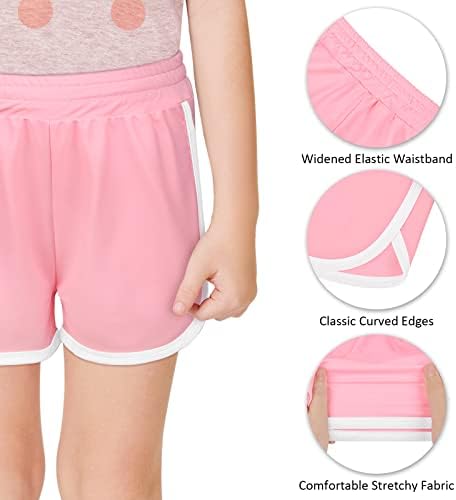 RESINTA 5 חבילות בנות המריצות מכנסיים קצרים מהירה מכנסיים קצרים פעילים יבש