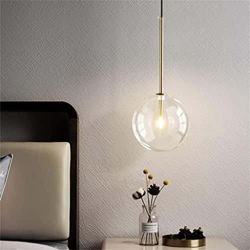 WYFDP LED תליון מנורה זכוכית כדור חדר שינה תליה חי עיצוב מקורה תאורת תאורה בר מטבח אורות זהב עגולים