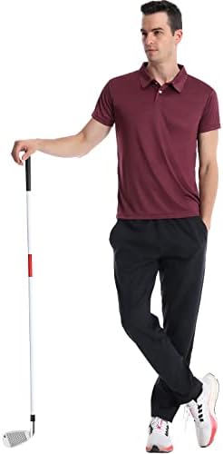 חולצת פולו של Femdouce חולצות פולו גברים חולצות שרוול קצר לחות חולצות פיתול לגברים חולצת גולף פולו גברים אתלטית
