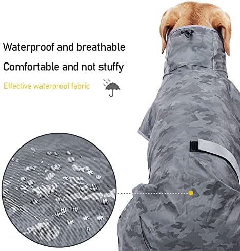 אפוד כלב רעיוני, נראות גבוהה גוף מלא מעיל ציד רעיוני כלב מעיל גשם רעיוני עמיד למים ציוד קמפינג בטיחות לילה אפוד ריצה לציד כלבים