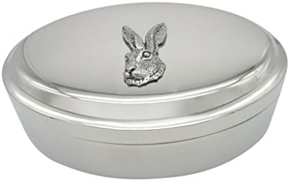 תליון ראש ארנב ארנב קופסת תכשיטים סגלגל