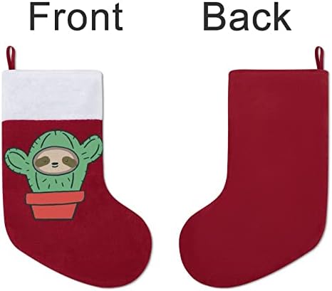 קקטוס מצחיק קקטוס אדום לחג חג המולד גרביים לקישוטים לבית לעץ חג המולד גרביים תלויים