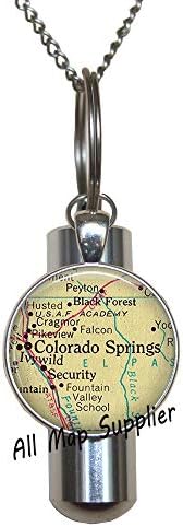 AllMapsupplier Cermation Cermation Urn שרשרת Colorado Spring
