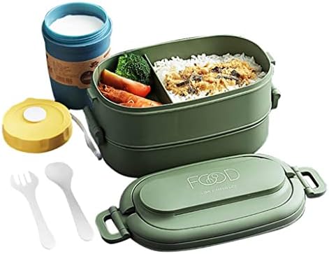 קופסת ארוחת צהריים של קיילר בנטו עם כלים, תיק, כוס למבוגרים וילדים ונשים-סט סכום מפלסטיק מובנה, נטול BPA, בטוח