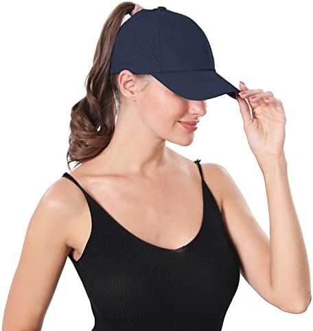 Criss Cross Caytail HAT שטף כובע בייסבול במצוקה מתכווננת מתכווננת BUN PONYCAP לנשים
