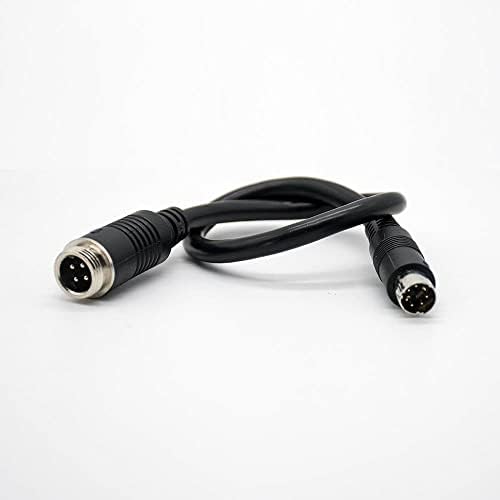 Elecbee Mini Din Plug Connector 6 PIN ל- GX12 4 PIN כבל הזרקת זכר ישר 22AWG PVC 300 ממ