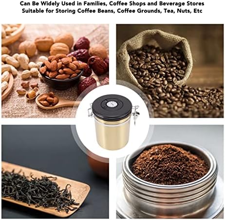קפה מיכל מיכל, שימוש נרחב קפה שעועית מכולות גבוהה קיבולת 304 נירוסטה נעילת עיצוב תאריך מעקב גלגל עבור קפה חנות