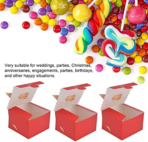 מסיבת מקסבוס קופסאות טובות 50 יחידות, קופסאות ממתקים מעוקב מעוקבים טובות מסיבות עם מסיבת תחרה קופסאות לטובת ילדים