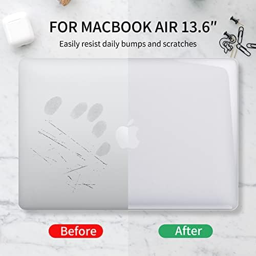 Seorsok תואם ל- MacBook Air 13.6 אינץ 'מארז 2022 שחרור שבב A2681 M2 עם מזהה מגע של תצוגת רשתית נוזלית, פגז קשה