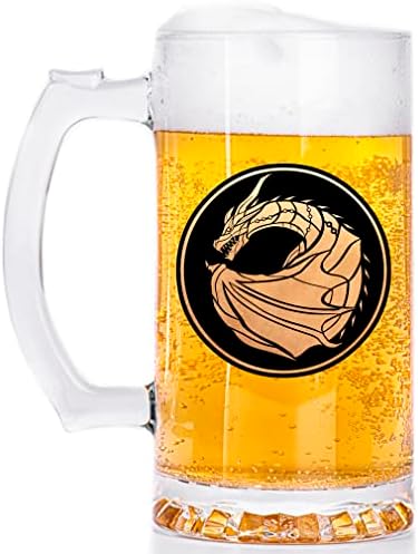 MHW Crimson Fatalis Glass Beer ספל. ספל בירה MHW בהתאמה אישית. ספל גיימר. קַנקַן. מתנה בשבילו. מתנת גיימר זכוכית בירה שטיין.