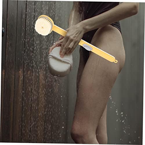 Beavorty 2 pcs ידית מברשת אמבטיה ספוגי אמבטיה למקלחת אמבטיה לופה אמבטיה גב גב צחצוח גוף מברשת גוף זיפים מברשת