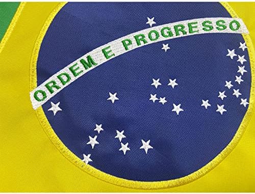 דגל ברזילאי 12 על 18 אינץ רקום ברזיל דגלים לאומיים תפור פסים כבד החובה חיצוני עם פליז לולאות