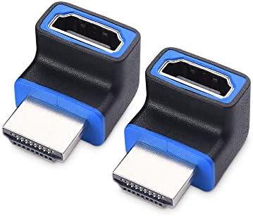 ענייני כבלים 2-חבילות 270 מעלות זווית זכר לנקבה 8K מתאמי HDMI עם 8K@60Hz ו- 4K@120Hz תמיכה בשחור