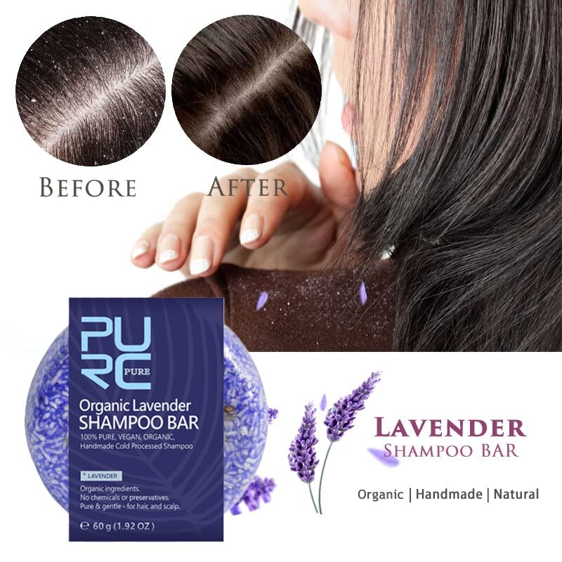 Yiylunneo lavender shampoo סבון סבון קשקשים הסרת ניקוי עמוק שטיפת שיער מוצרים לנשים גברים גברים בעבודת יד שמפו עדין