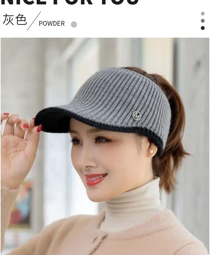 חם לסרוג כובע לנשים מבולגנים גבוהה לחמנייה קוקו מגן כפת כובע