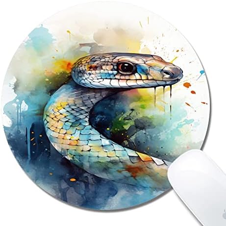 Shencang Blue Gaming עגול כרית עכבר עם Snake Cobra Art-41 משטח עיצוב לשיפור דיוק וכרית עכבר מהירות