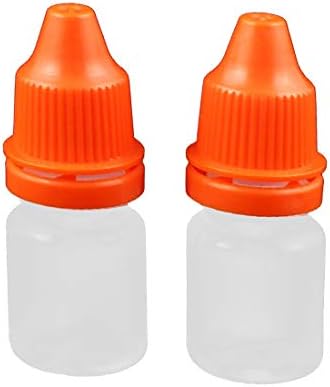 חדש לון0167 2 יחידות 5 מ 'טפטפת בקבוק פלסטיק שקוף טיפת נוזל עיניים ניתן לסחיטה כובע אדום ריק (2 סנט טפטפת 5 מ' טפטפת דרשיכטיגן