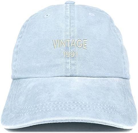 טרנדי הלבשה חנות קטן בציר 1991 רקום 32 יום הולדת שטף פיגמנט צבוע כובע
