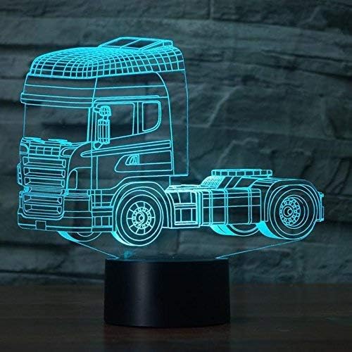ג ' ינוול 3 ד אוטובוס רכב משאית כבדה לילה אור מנורת אשליה לילה אור 7 צבע שינוי מגע מתג שולחן שולחן קישוט מנורות מתנה עם