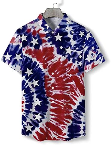 חולצת מיאשוי שרוול קצר גברים גברים דגל יום העצמאות 3 הדפסה דיגיטלית אישית אופנה דש חולצה עם צוואר